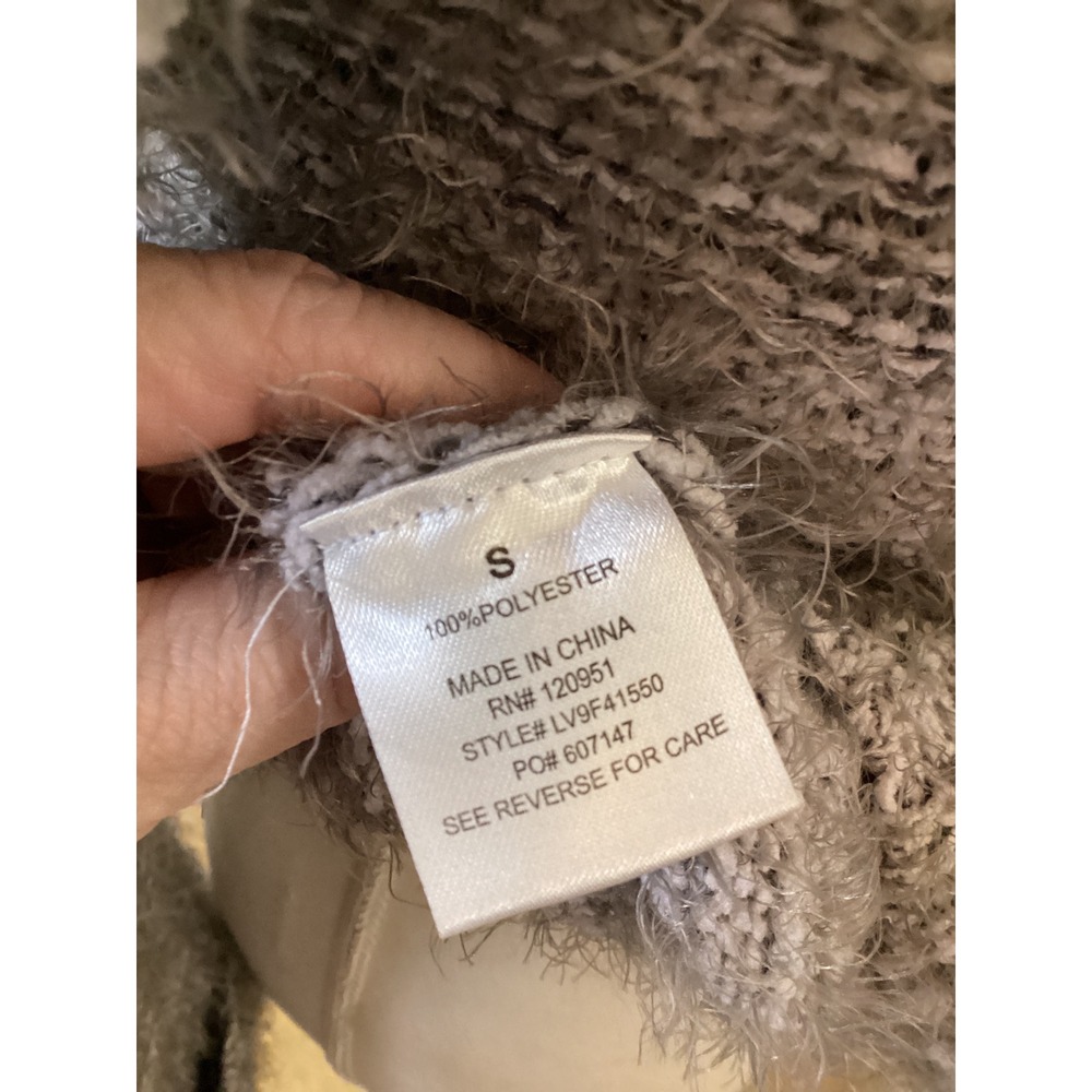 OLIVE OAK Cozy Fuzzy Striped Cowl Neck Sweater Size S - Picture 5 of 5